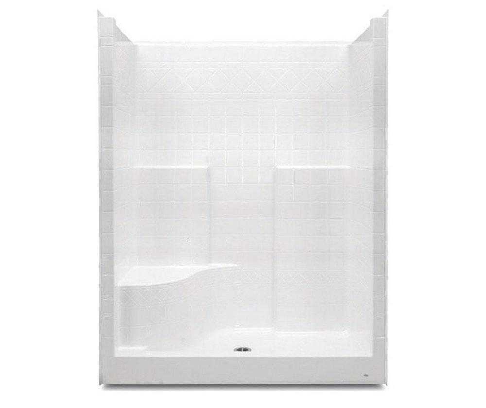 Aquatic White 37-1/4 x 60 x 77-1/4 in. Alcove Shower Unit 