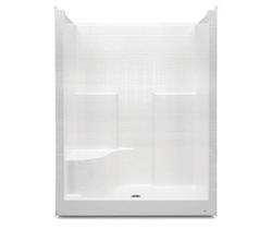 37-1/4 x 60 x 77-1/4 in. Alcove Shower Unit in White
