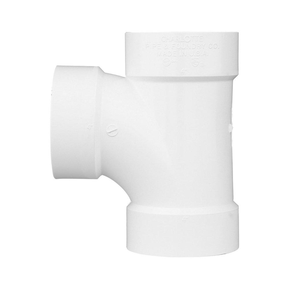 White PVC DWV Sanitary Tee 