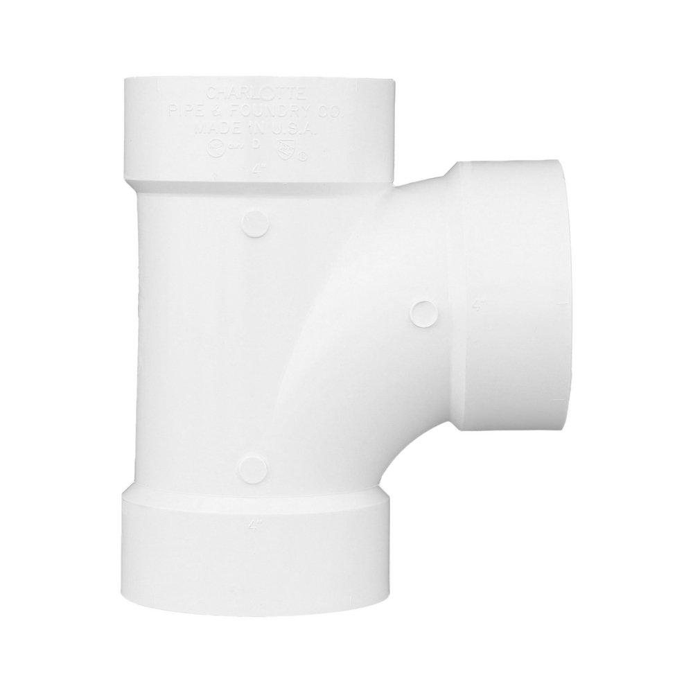 White PVC DWV Sanitary Tee 