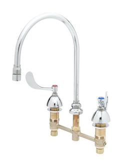 Two Handle Widespread Bathroom Sink Faucet in Chrome Plated