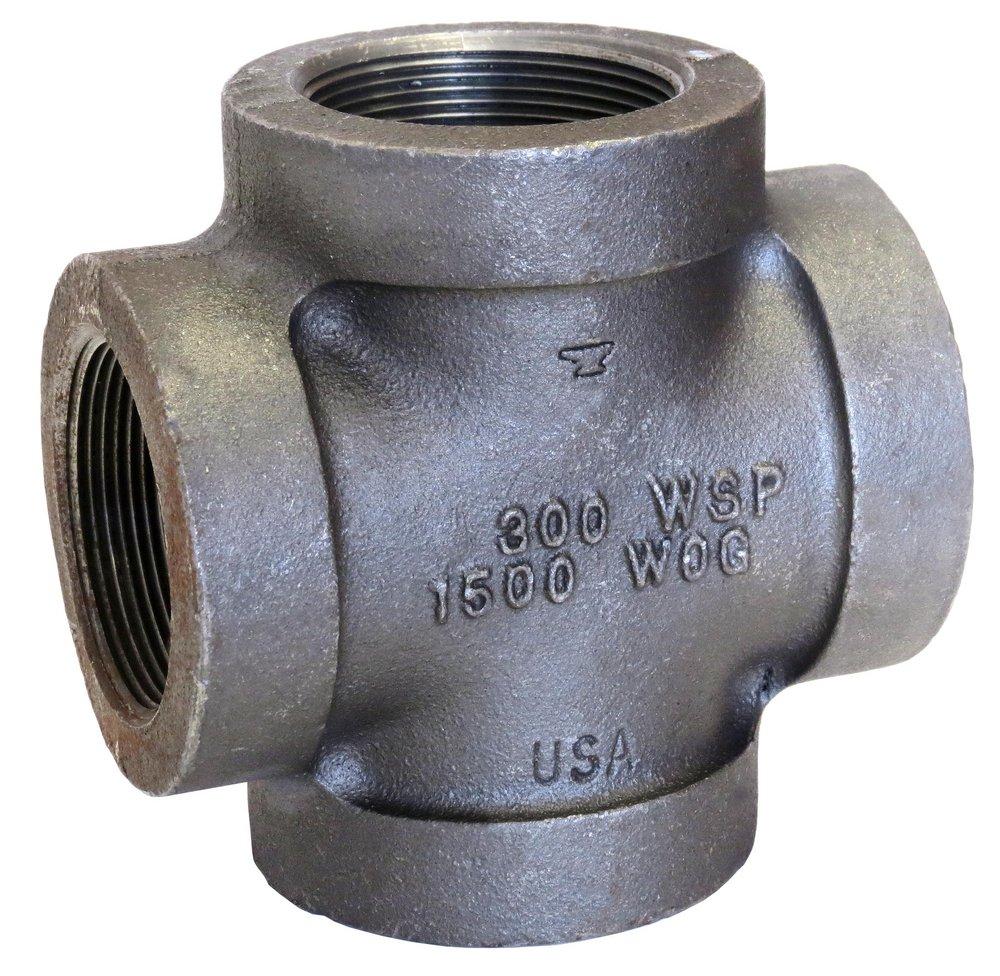 300# Black Malleable Iron Cross 