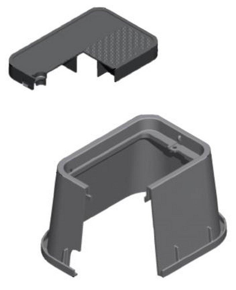 Carson Industries Black Plastic Water Meter Box with Cast Iron Reader 