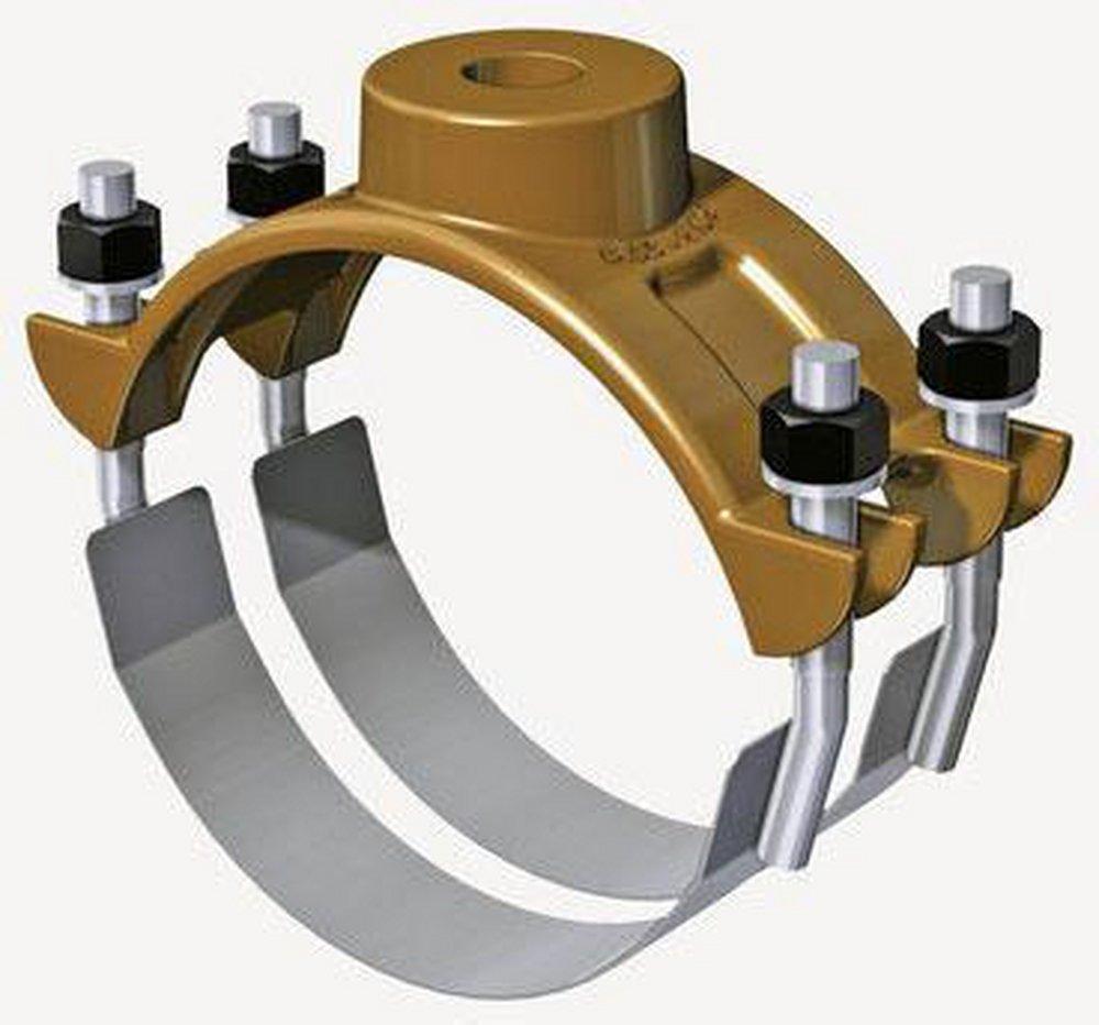 Romac Industries 6-9/10 in. IPS Bronze Single Strap Saddle 