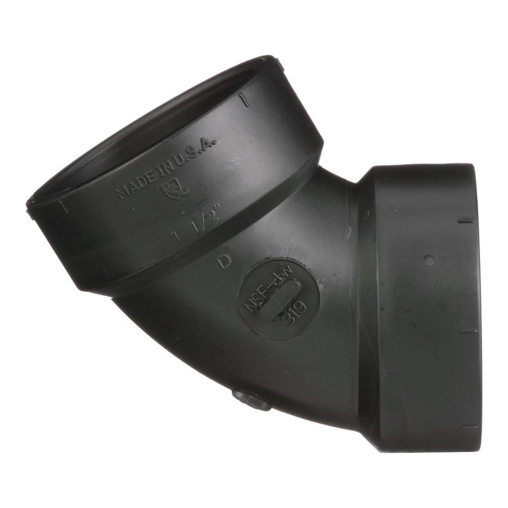 Black ABS DWV 60&deg; Elbow 