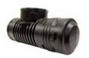 ADS&reg; Black Blind Snap Corrugated Straight HDPE Tee 