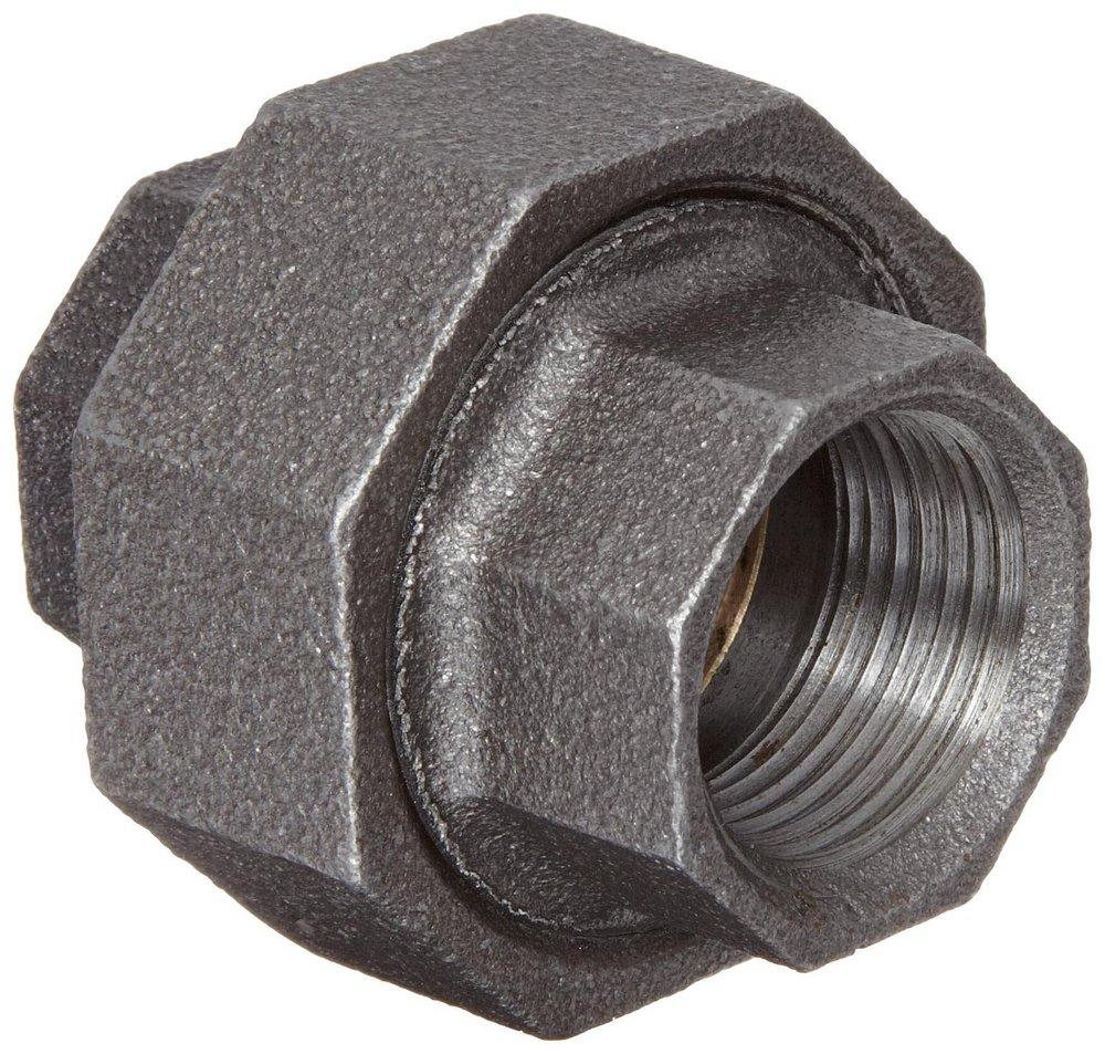 150# Ground Joint Iron and Brass Black Malleable Union 