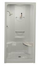 48 x 36 in. Acrylic Shower Unit with Center Drain in Ice™ Grey