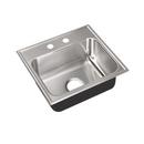 Just Manufacturing Brushed Steel 19 x 17-1/2 in. Stainless Steel Single Bowl Drop-in Kitchen Sink in No. 4 