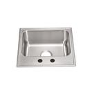 Just Manufacturing Brushed Steel 19 x 17-1/2 in. Stainless Steel Single Bowl Drop-in Kitchen Sink in No. 4 