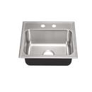 Just Manufacturing Brushed Steel 19 x 17-1/2 in. Stainless Steel Single Bowl Drop-in Kitchen Sink in No. 4 