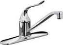 3-Hole Kitchen Faucet with Single Lever Handle in Polished Chrome and 5-1/8 in. Spout Height