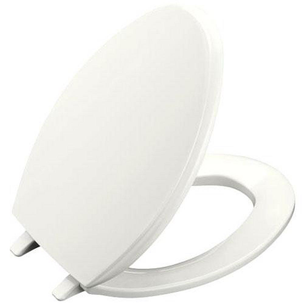 KOHLER White Plastic Elongated Closed Front with Cover Toilet Seat 