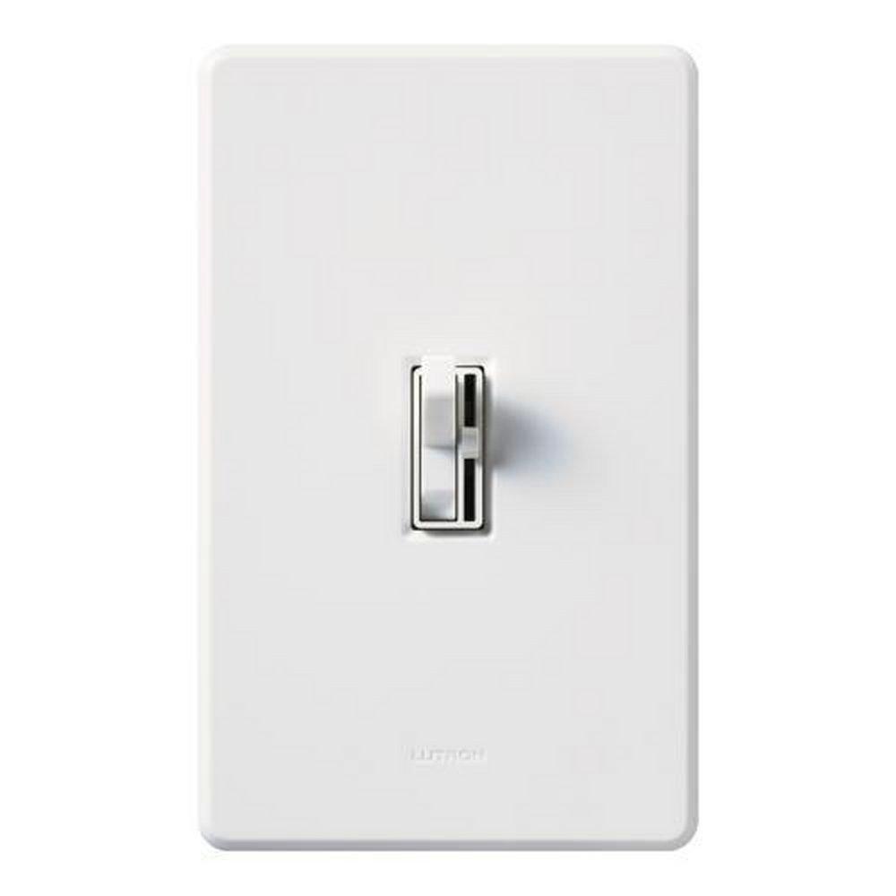 Lutron Electronics White 600 W 3-Pole Incandescent Dimmer 