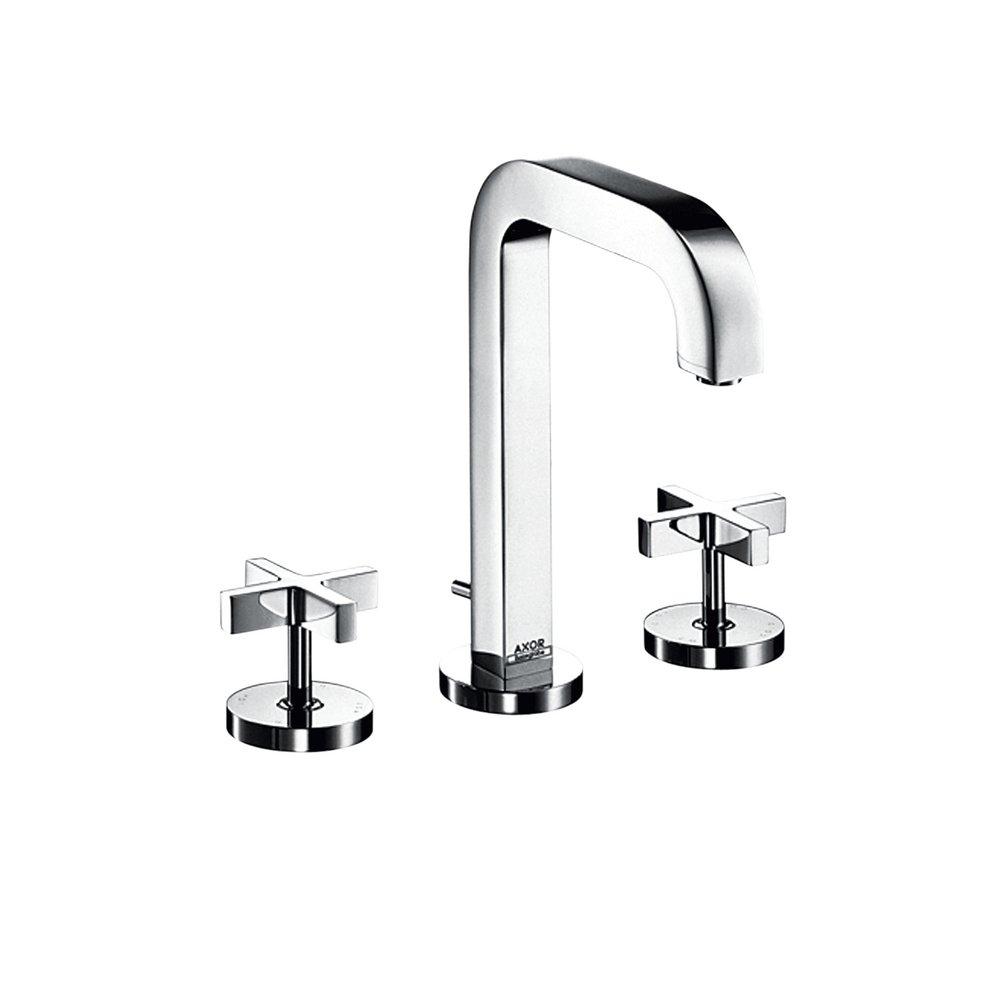 AXOR Polished Chrome Double Cross Handle Widespread Bathroom Sink Faucet 