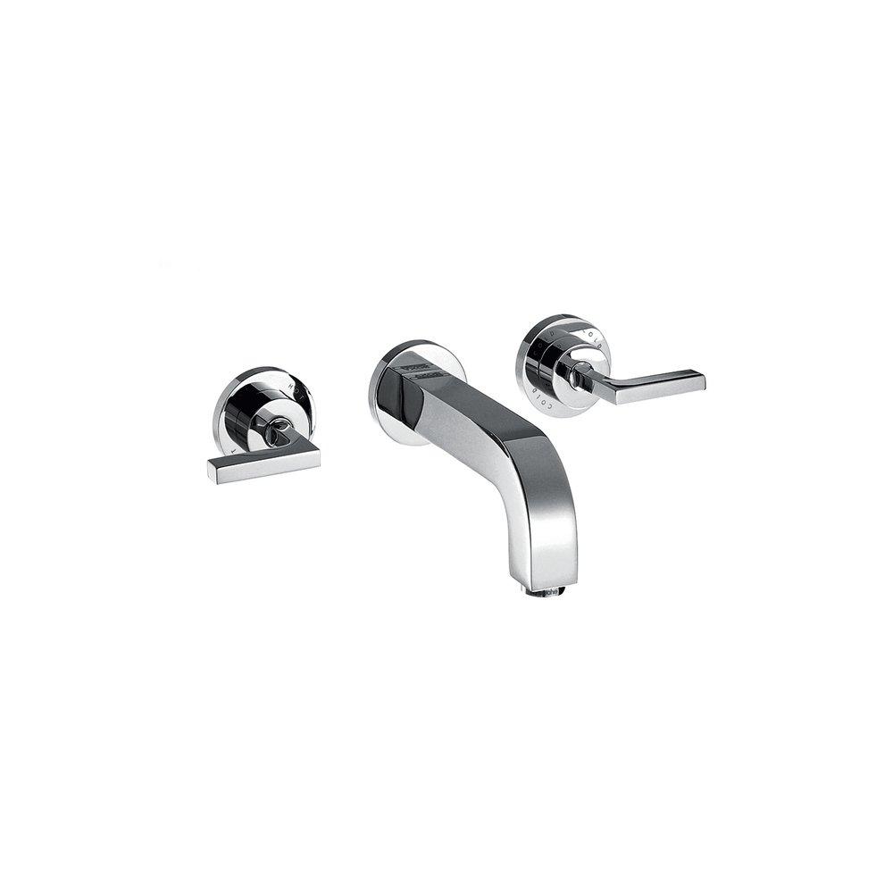 AXOR Polished Chrome Left Hand Lever Handle Wall Mount Bathroom Sink Faucet Set 