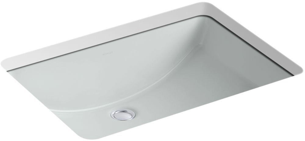 KOHLER Ice&trade; Grey Undermount Bathroom Sink with Overflow 