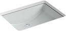 KOHLER Ice&trade; Grey Undermount Bathroom Sink with Overflow 