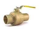 Milwaukee Valve Polished Chrome Cast Bronze Full Port Solder 600# Ball Valve 