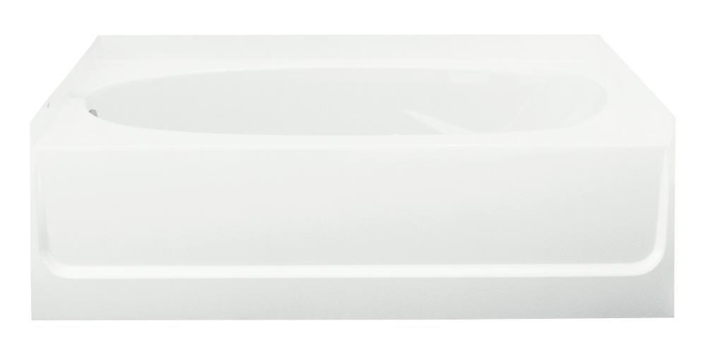 Sterling White 60 x 43-1/2 in. Soaker Alcove Bathtub Left Drain 