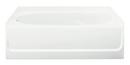 Sterling White 60 x 43-1/2 in. Soaker Alcove Bathtub Left Drain 