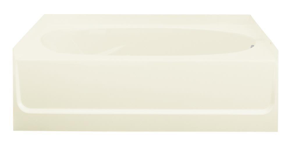 Sterling Biscuit 60-1/4 x 43-1/2 in. Soaker Alcove Bathtub 