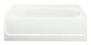 Sterling White 60 x 43-1/2 in. Soaker Alcove Bathtub Right Drain 