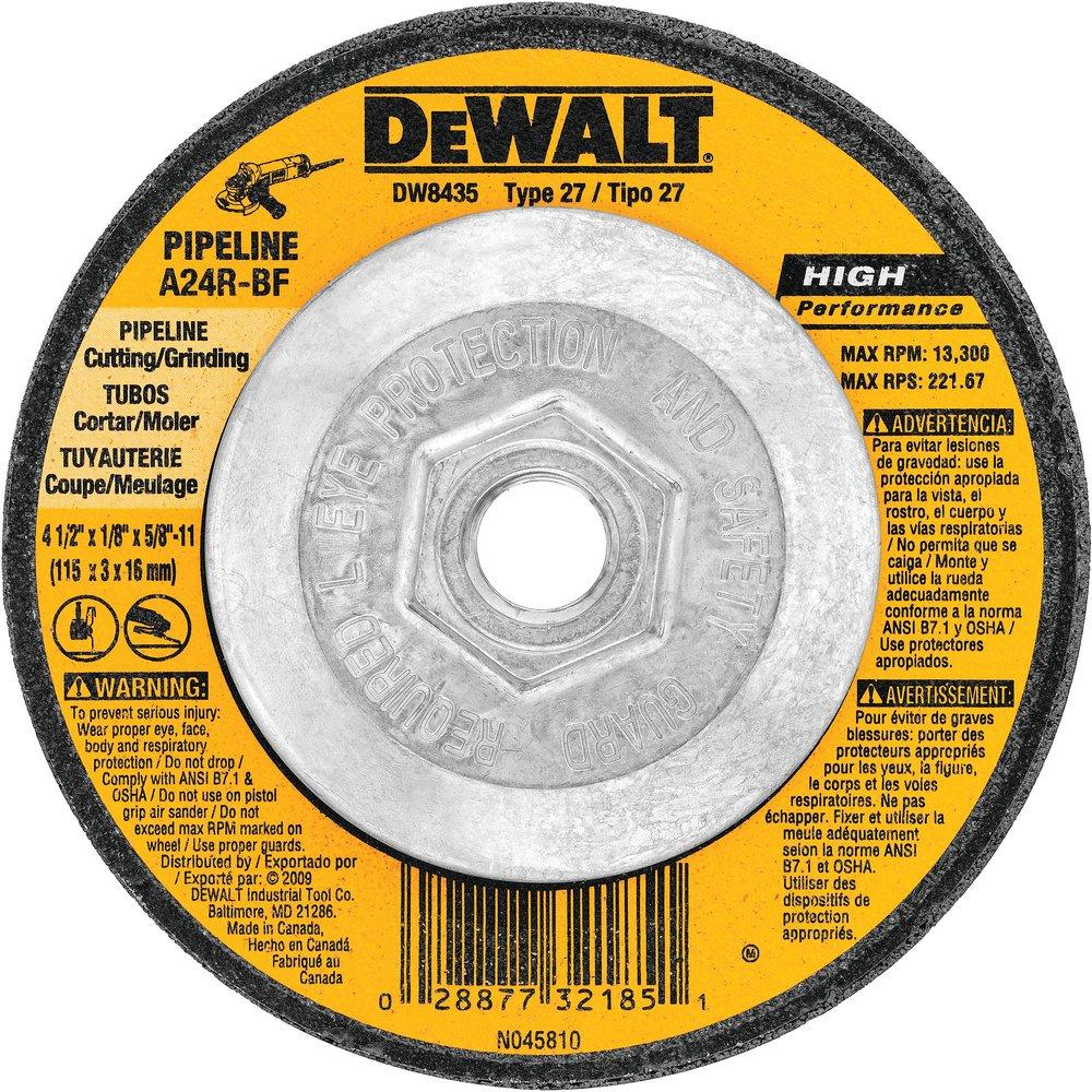 DEWALT Yellow 1/8 in. Grinding Wheel 