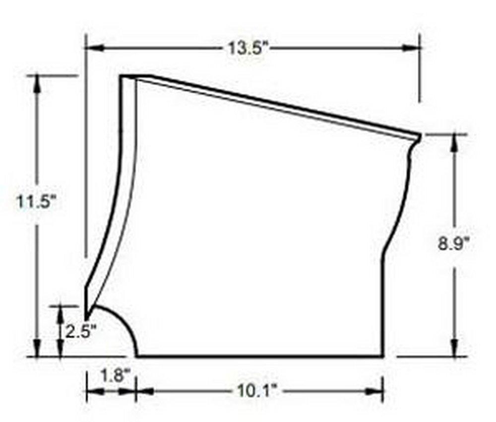 Reline/Duran White Fiberglass Drop Bowl 