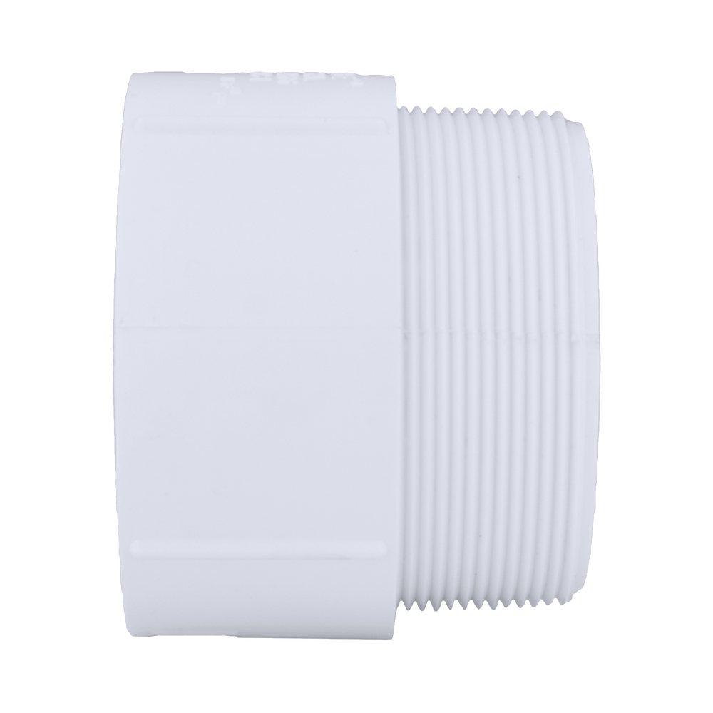 White PVC Schedule 40 Male Adapter 