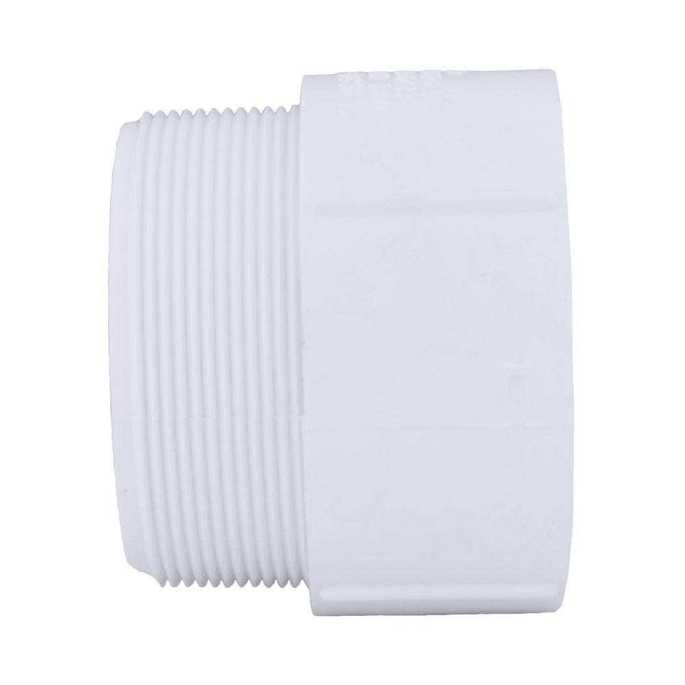White PVC Schedule 40 Male Adapter 