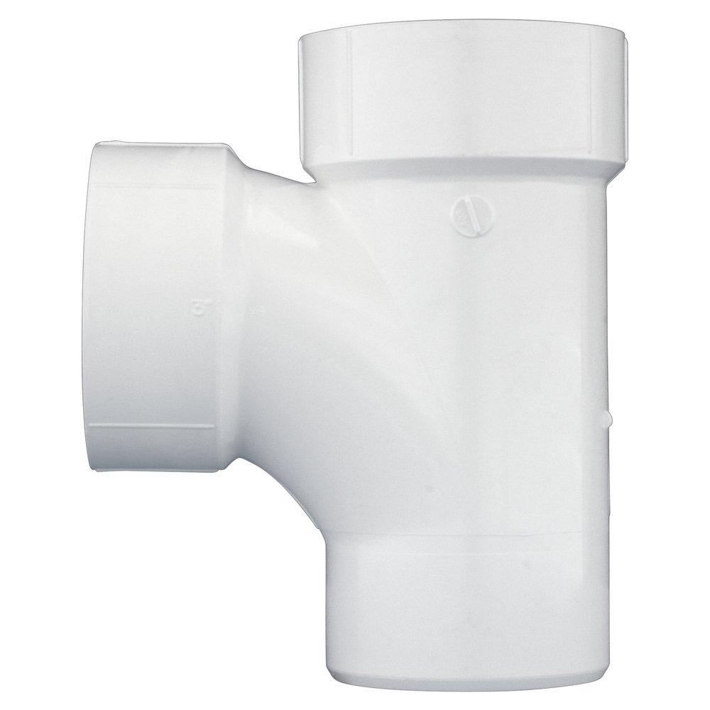 White PVC DWV Street Sanitary Tee 