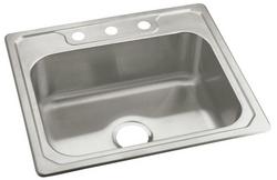 25 in. Drop-in Stainless Steel Single Bowl Kitchen Sink in Satin Stainless Steel
