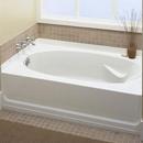 Sterling White 60 x 37-1/2 in. Soaker Alcove Bathtub with Left Drain 