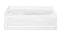 Sterling White 60 x 37-1/2 in. Soaker Alcove Bathtub Right Drain 