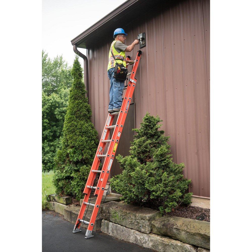 Werner Ladder Orange 300 lb. Fiberglass Extension Ladder 