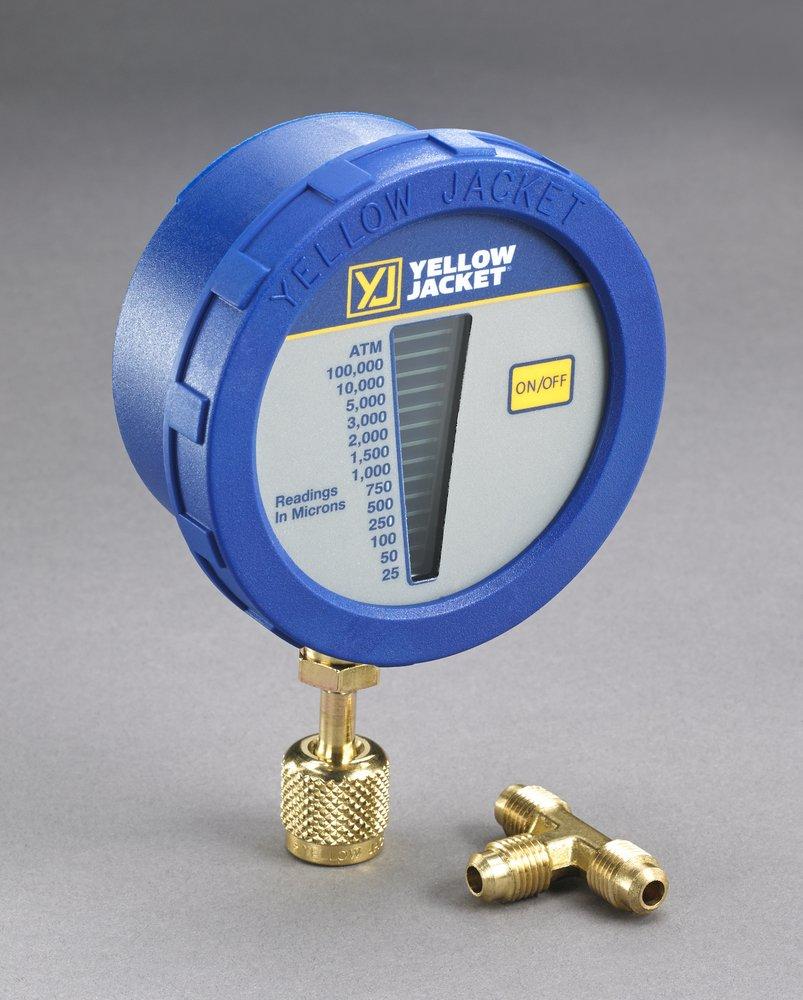 YELLOW JACKET&reg; Blue Digital LCD Vacuum Pressure Gauge 