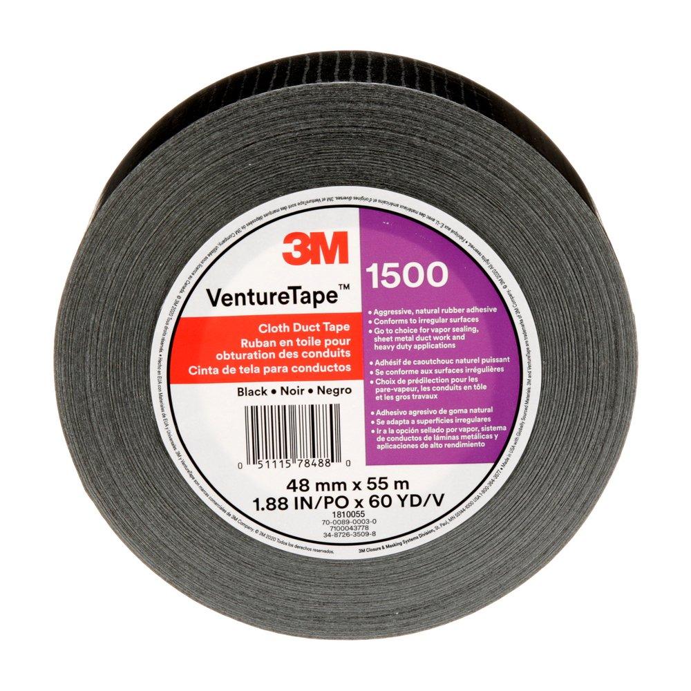 Venture Tape&trade; Black Waterproof Cloth Duct Tape 