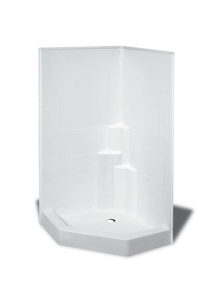 Aker by MAAX White 37-3/4 x 37-3/4 x 78 in. Shower Unit in White 