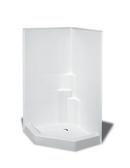 Aker by MAAX White 37-3/4 x 37-3/4 x 78 in. Shower Unit in White 
