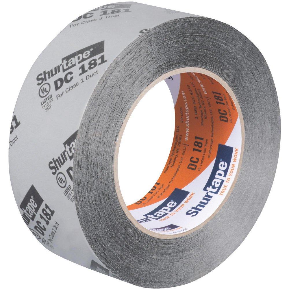 Shurtape Silver 110m x 48mm Film and Acrylic Adhesive Duct and HVAC Film Tape 