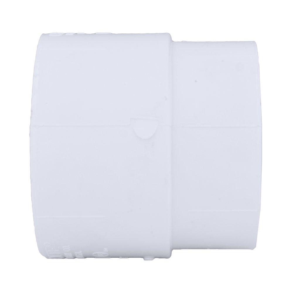 White PVC DWV x Cast Iron Spigot Adapter 