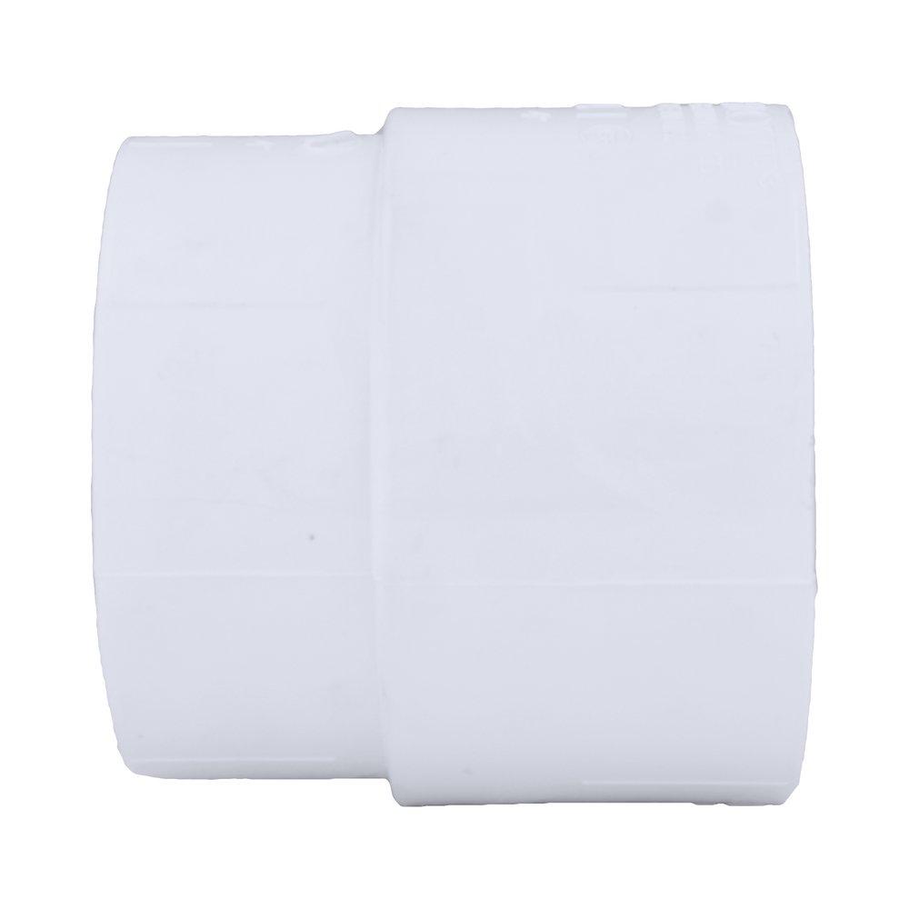 White PVC DWV x Cast Iron Spigot Adapter 