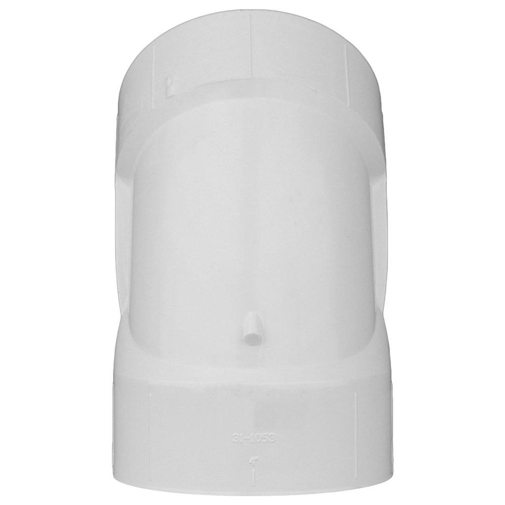 White PVC DWV 45° Elbow 