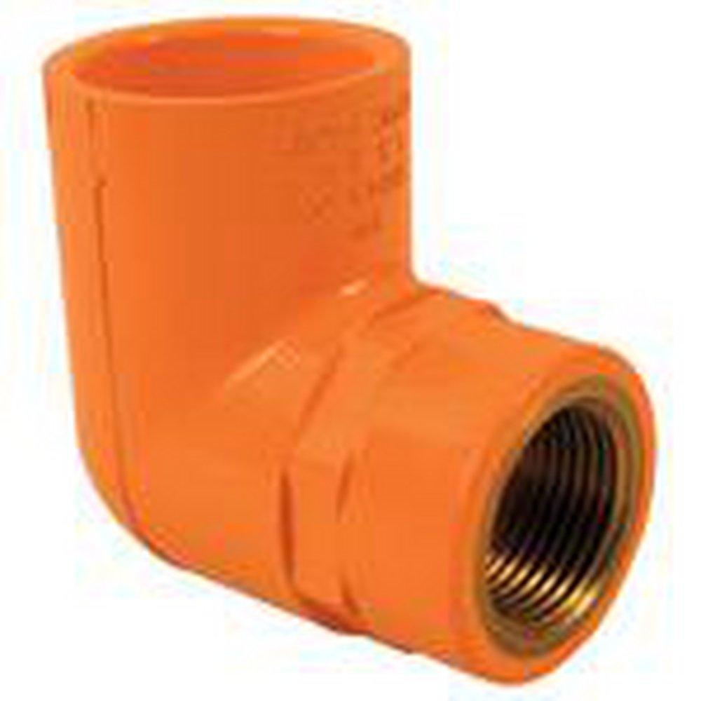 Tyco Orange Slip x FNPT Schedule 40 Painted CPVC 90 Degree Sprinkler Head Elbow 