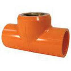 1 x 1 x 1/2 in. Slip x Slip x FNPT Schedule 40 CPVC Sprinkler Head Tee in Orange