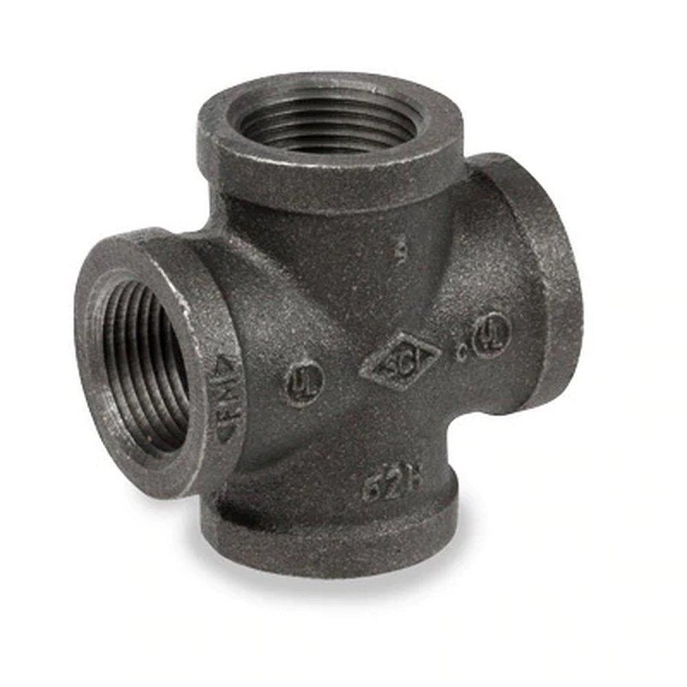 Tyco 300# NPT x Threaded Black Ductile Iron Cross 