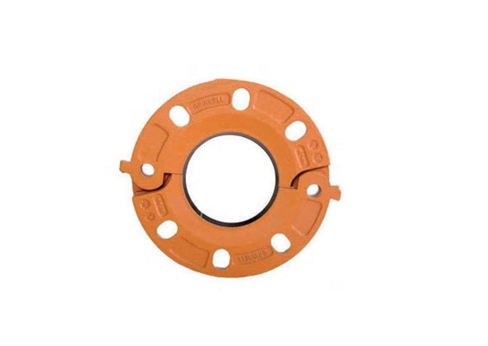 Tyco Orange Grooved x Flanged 250 psi Painted Ductile Iron Adapter with EPDM Gasket 