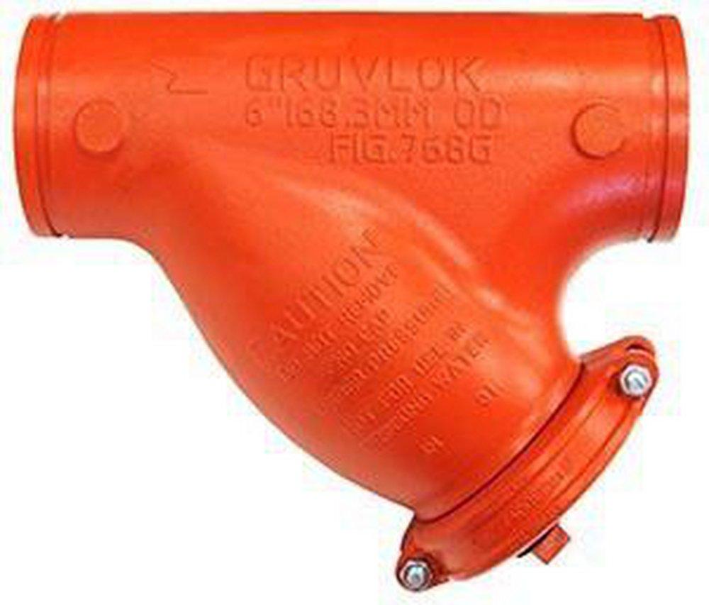 Gruvlok 3 in. Ductile Iron and Rubber and Stainless Steel Grooved Valve Strainer 