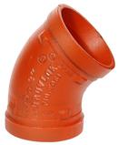 Gruvlok Grooved Standard Black Ductile Iron 45 Degree Bend 